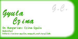 gyula czina business card